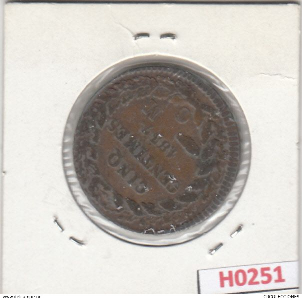 H0251 MONEDA MONACO 5 CENTIMOS 1837 BC - Charles III.