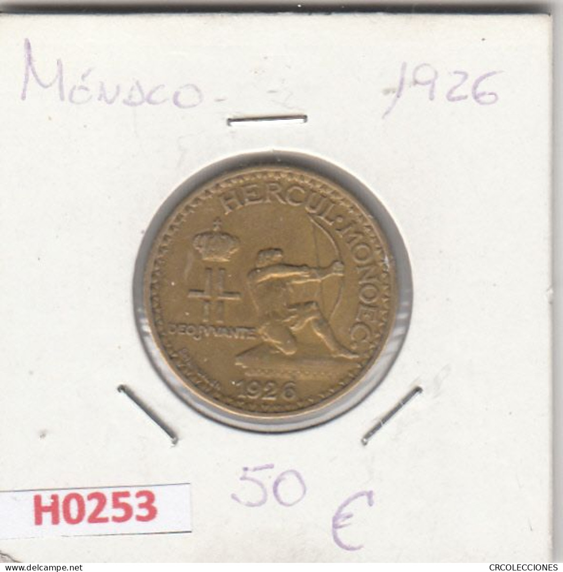 H0253 MONEDA MONACO 1 FRANCO 1926 EBC - 1922-1949 Louis II.