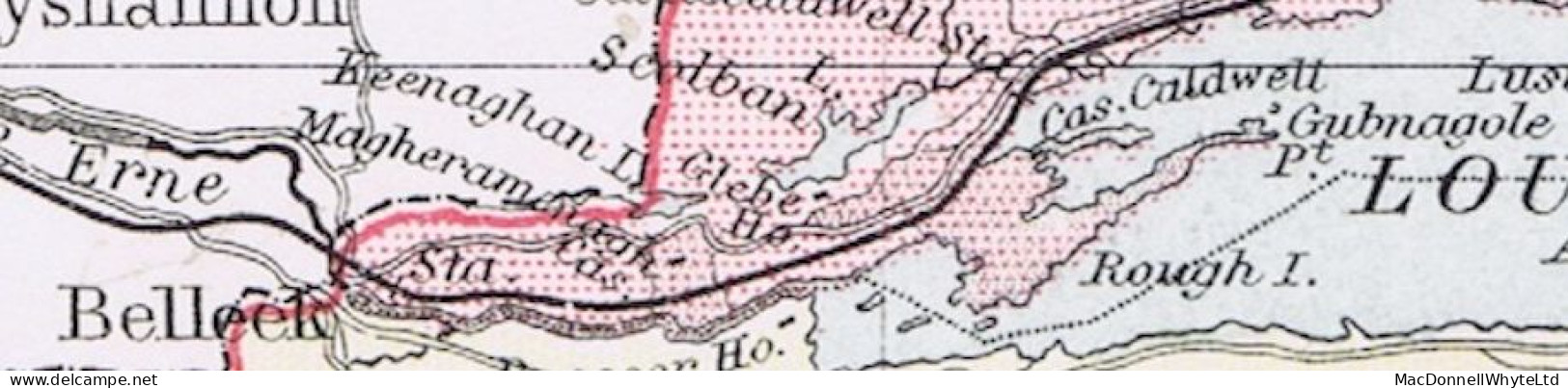 Ireland Donegal Fermanagh 1835 Local Post Letter BALLYSHANNON/PENNY POST To Laputa Under Belleek - Préphilatélie