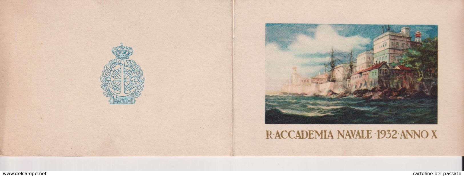 ACCADEMIA NAVALE 1932  ANNO X  CALENDARIETTO - Formato Grande : 1921-40