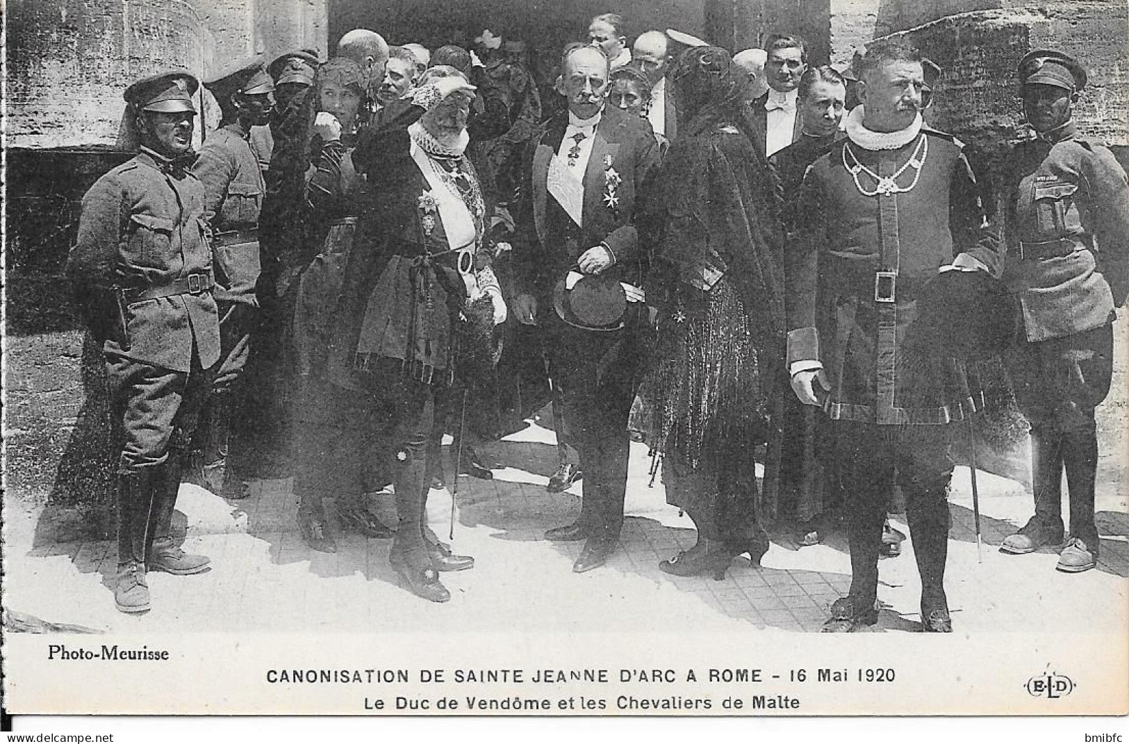 Photo Meurisse - CANONISATION DE SAINTE JEANNE D'ARC A ROME 16 MAI 1920 - Le Duc De Vendôme Et Les Chevaliers........... - Manifestazioni