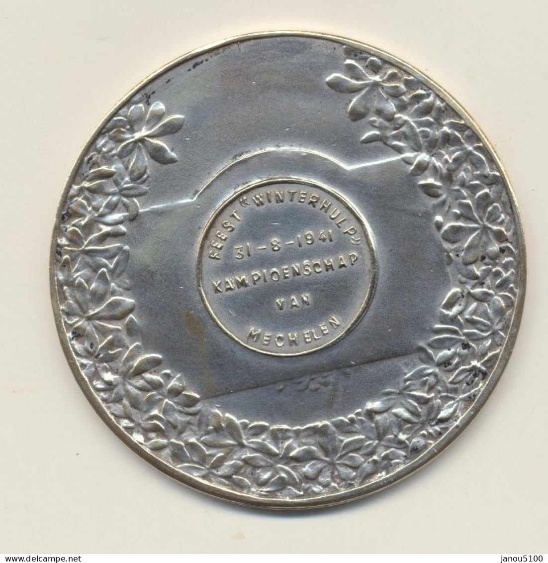 COLLECTIONS    SPORTS  NATATION  -  MEDAILLE CHAMPIONNAT DE MALINES    1941. - Natation