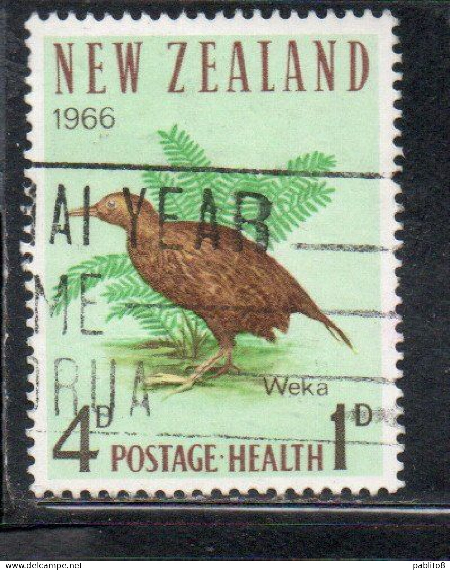 NEW ZEALAND NUOVA ZELANDA 1966 HEALTH WEKA 4c + 1c USED USATO OBLITERE' - Used Stamps