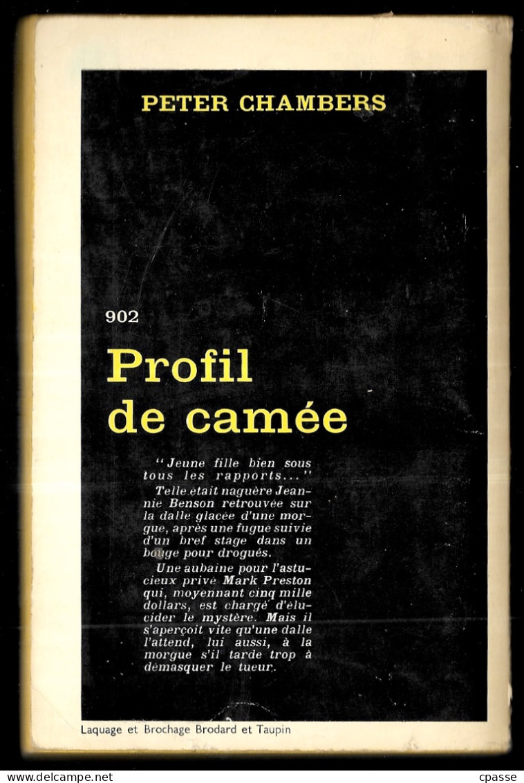 1964 Série Noire N° 902 - Roman Policier - PETER CHAMBERS "Profil De Camée" - Série Noire