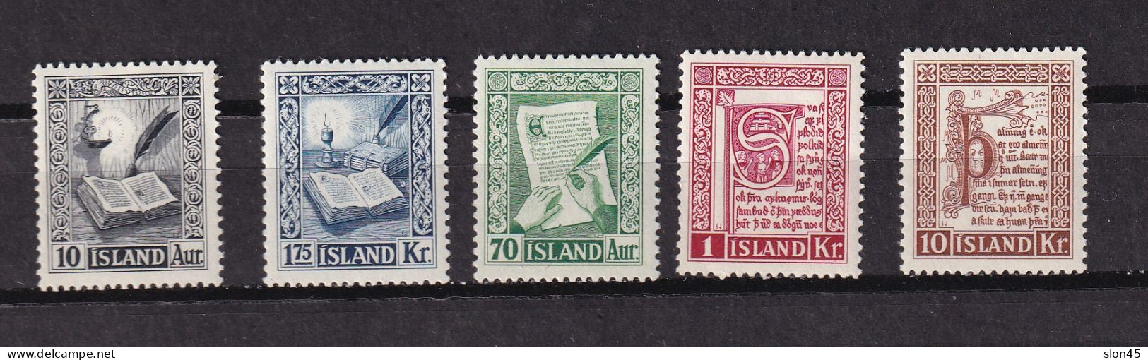 Iceland/Island 1953 Old Manuscripts Full Set MH 15377 - Nuevos