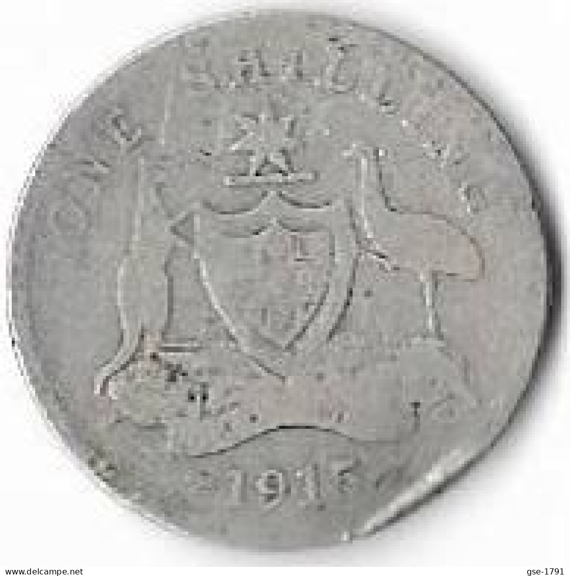 AUSTRALIE  GEORGES V  1  Shilling,  1915(L)  Rare  Argent , - Ohne Zuordnung