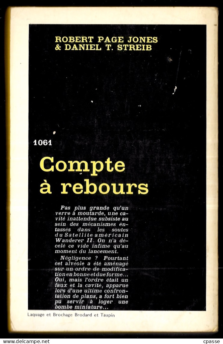 1966 Série Noire N° 1061 - Roman Espionnage - ROBERT PAGE JONES & DANIEL T. STREIB "Compte à Rebours" - Other & Unclassified