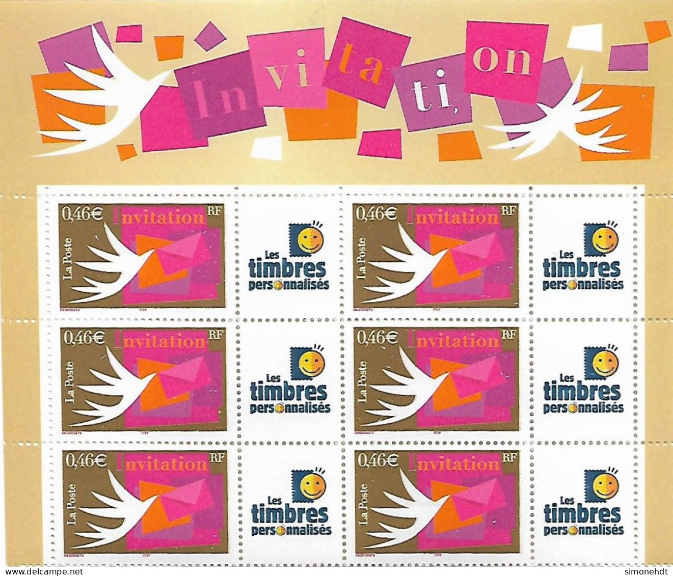 Bloc De 6 Timbres Neufs Personnalisés - Les Timbres Personnalisés - Anniversaire - Ungebraucht