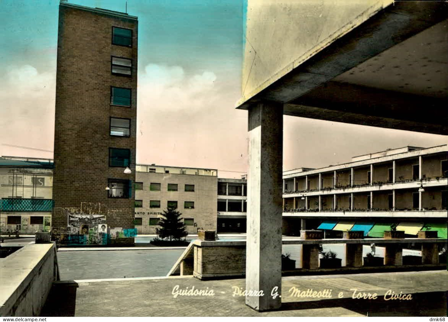 GUIDONIA ( ROMA ) PIAZZA G. MATTEOTTI E TORRE CIVICA - EDIZIONE PUGNOTTI - SPEDITA 1962 (17717) - Guidonia Montecelio