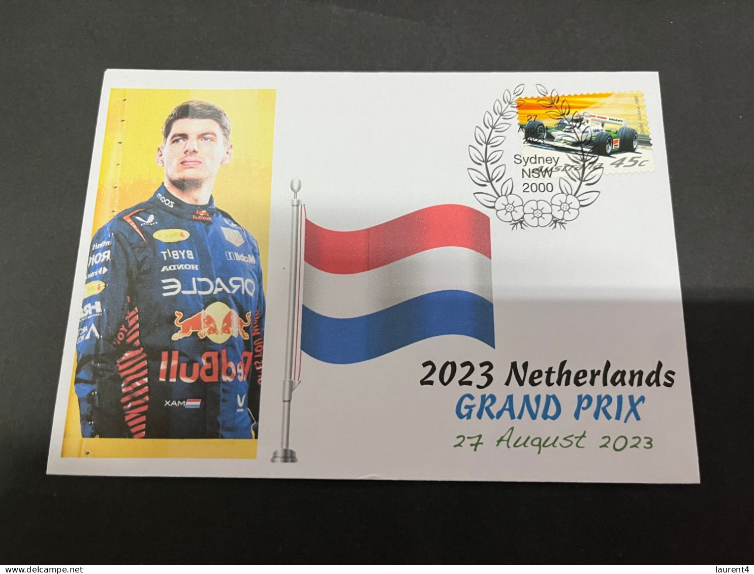 29-8-2023 (3 T 33) Formula One - 2023 Netherlands Grand Prix - Winner Max Verstappen (27 August 2023) OZ Formula I Stamp - Other & Unclassified