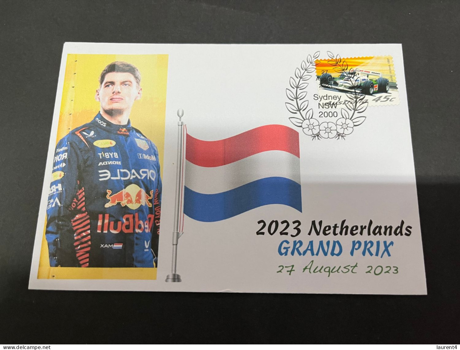 29-8-2023 (3 T 33) Formula One - 2023 Netherlands Grand Prix - Winner Max Verstappen (27 August 2023) OZ Formula I Stamp - Altri & Non Classificati