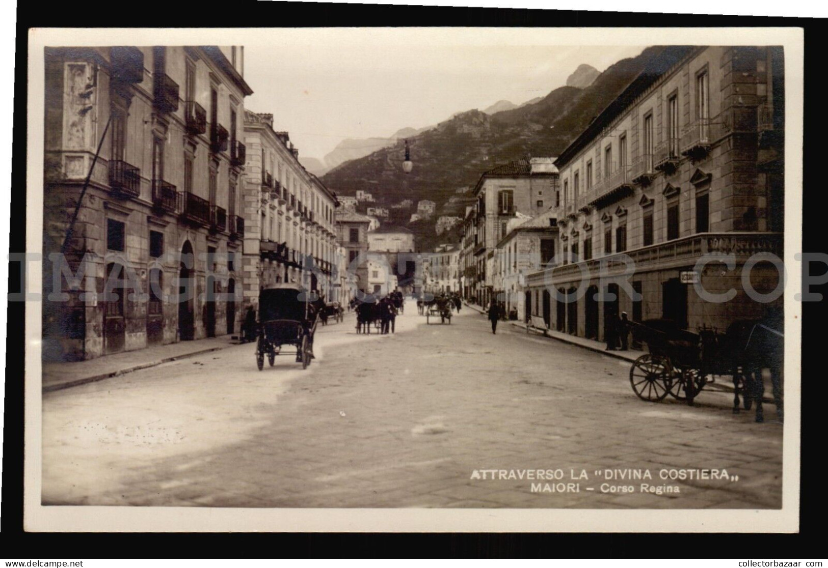 ITALY CAMPANIA SALERNO MAIORI CARTOLINA REAL PHOTO POSTCARD CA 1900 - Colecciones Y Lotes