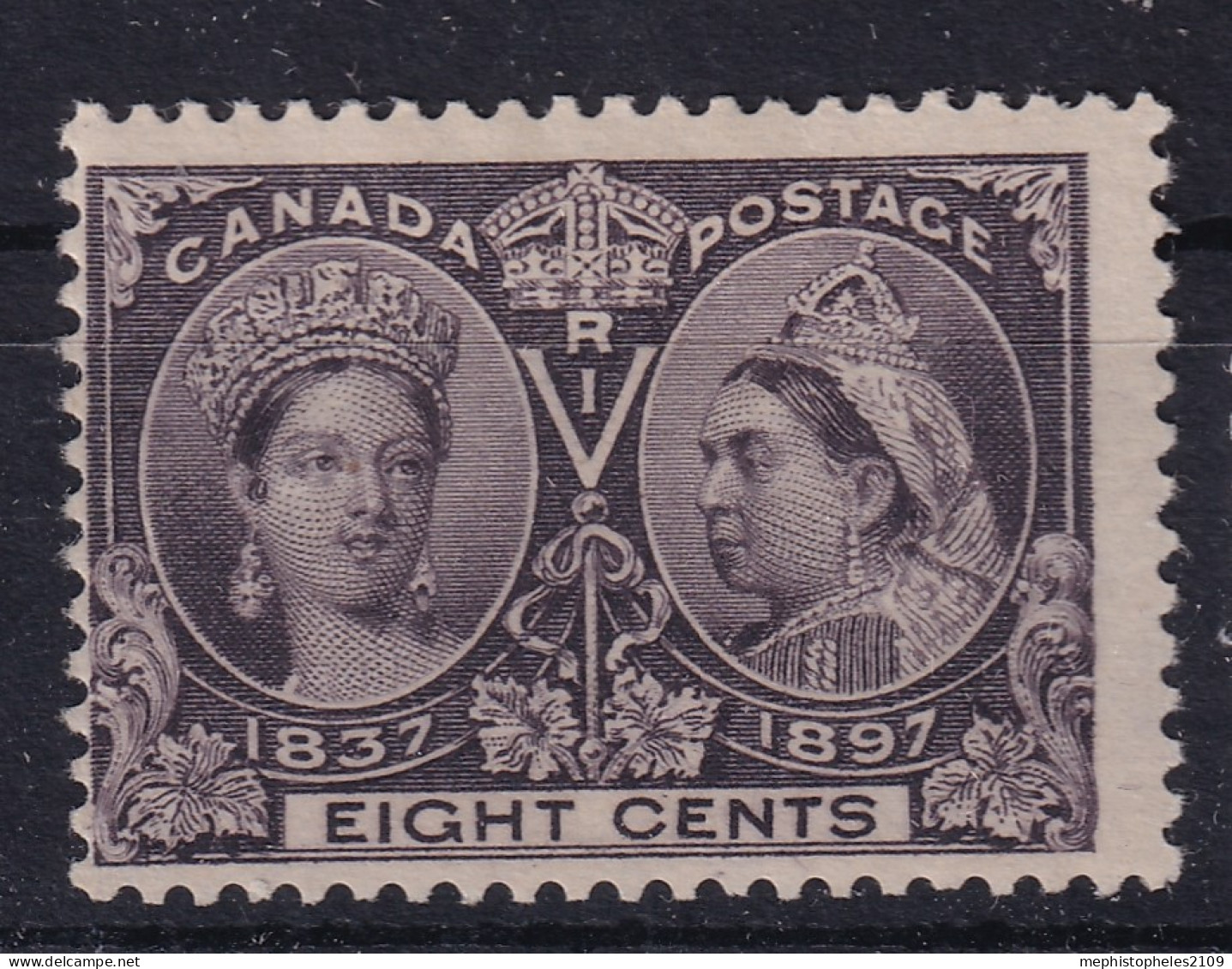 CANADA 1897 - MLJH - Sc# 56 - Jubilee 8c - Unused Stamps