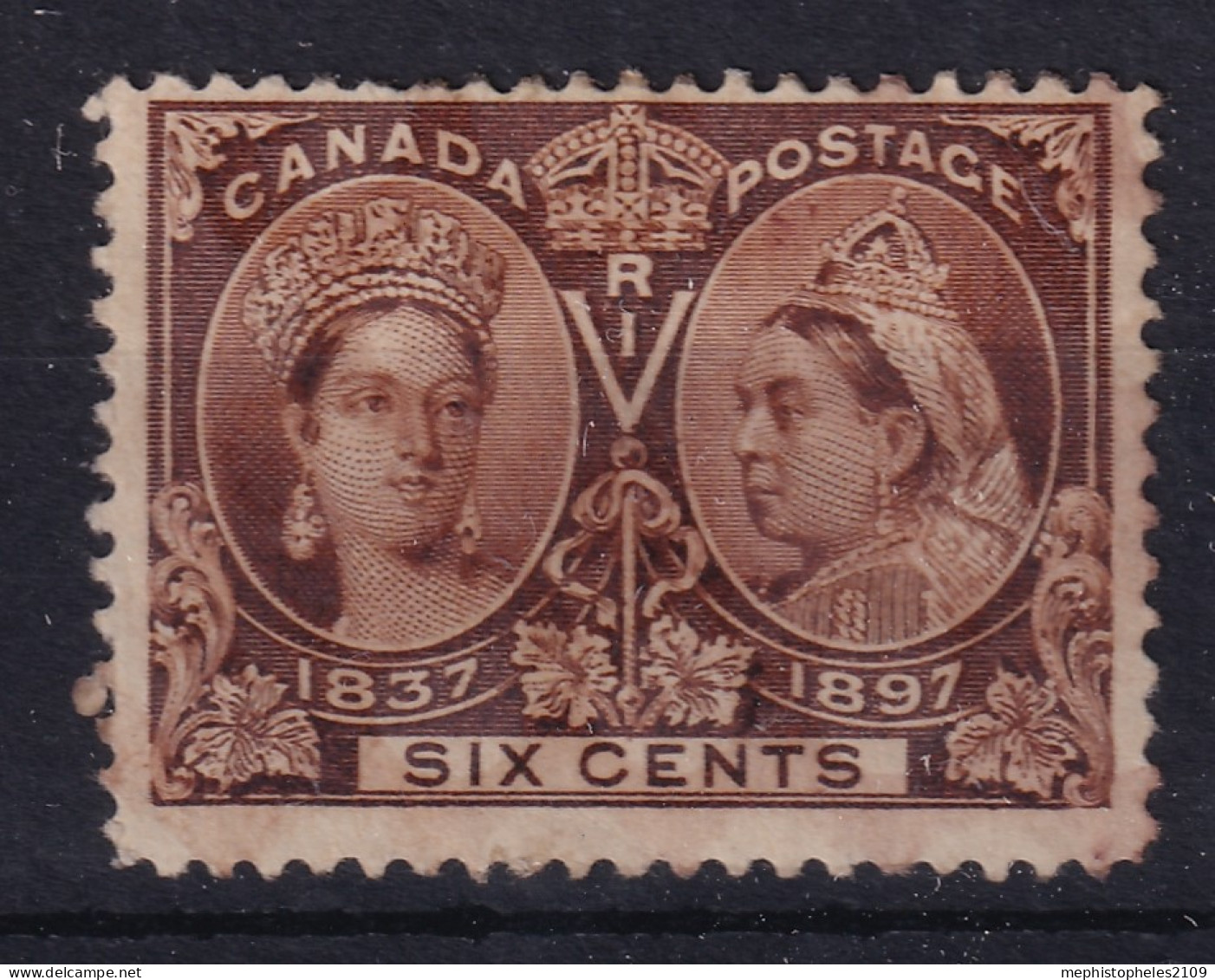 CANADA 1897 - MLJH - Sc# 55 - Jubilee 6c - Unused Stamps