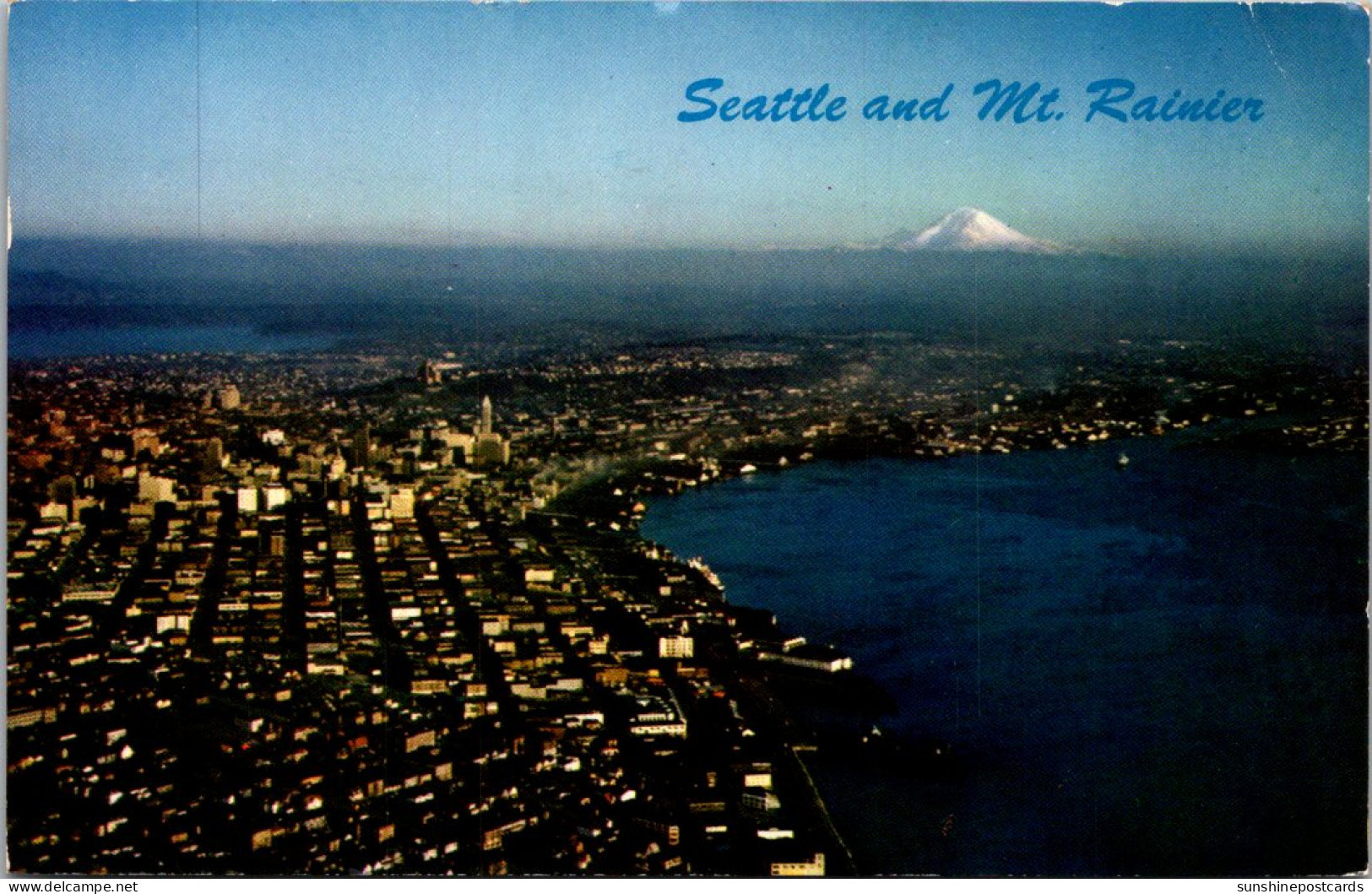 Washington Seattle View Of Waterfront And Mount Rainier 1959 - Seattle