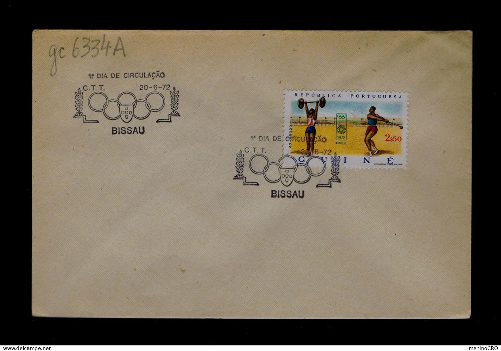 Gc6334A GUINÉ Olympic Games MUNICH 1972 (SCARCE) Haltérophile Martiaux Sports Portugal - Haltérophilie