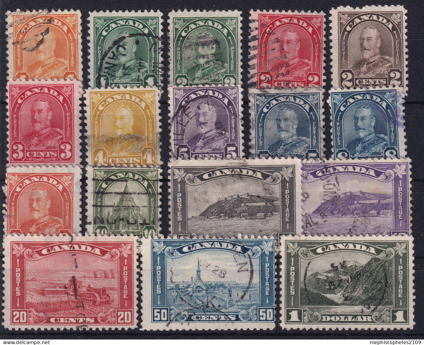CANADA 1930/31 - MLH/canceled - Sc# 162-177 - Complete Set! - Neufs