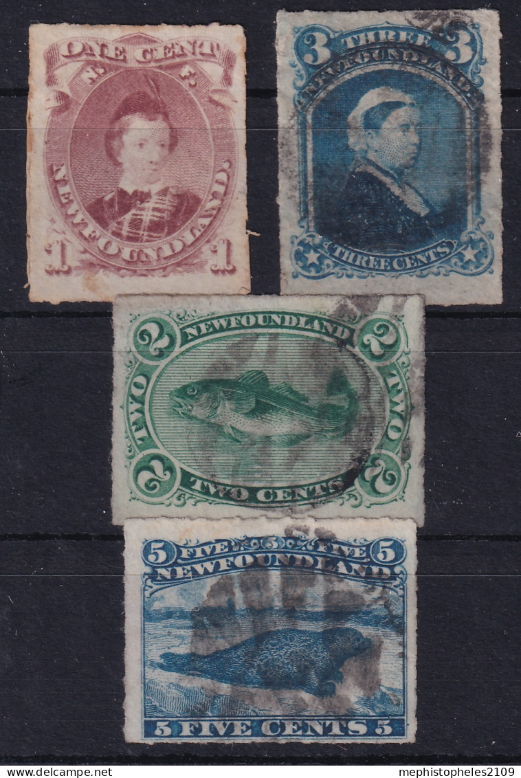 NEWFOUNDLAND 1876-79 - Canceled - Sc# 37-40 - 1865-1902