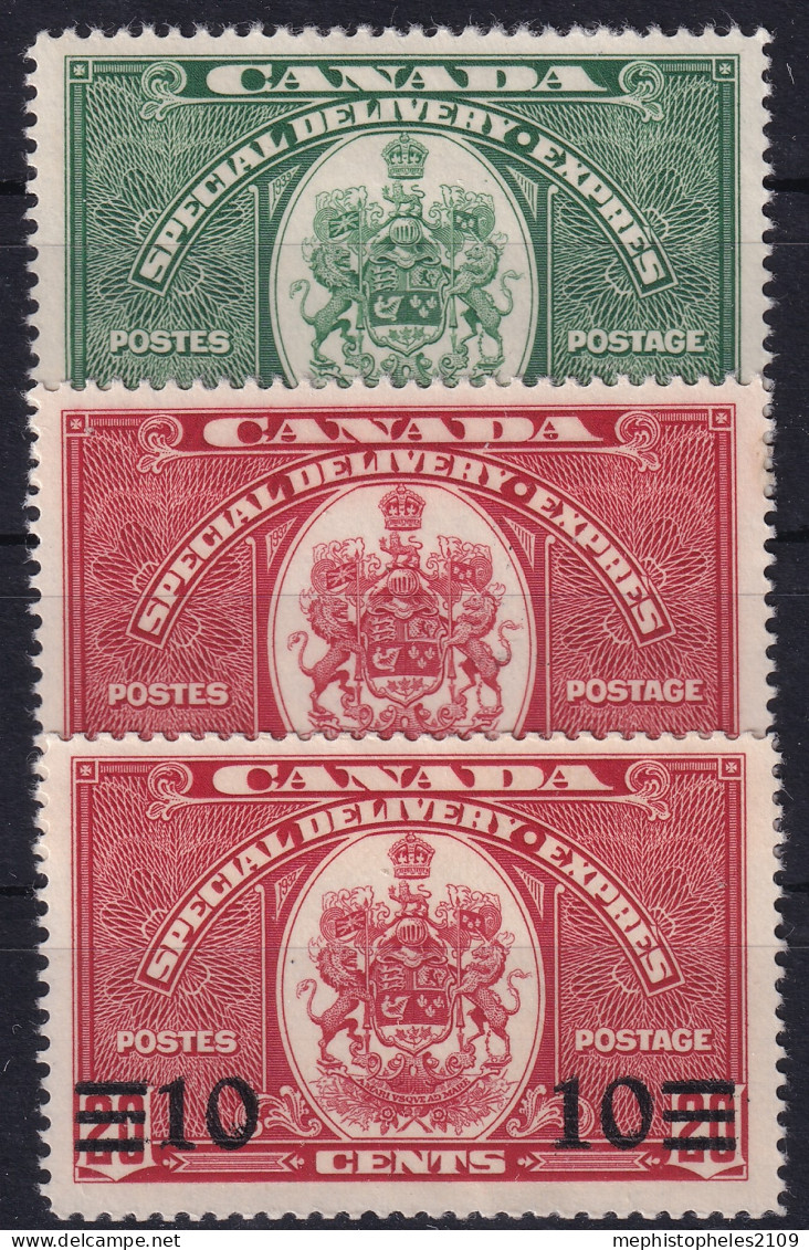 CANADA 1938-39 - MLH - Sc# E7-E9 - Special Delivery - Exprès