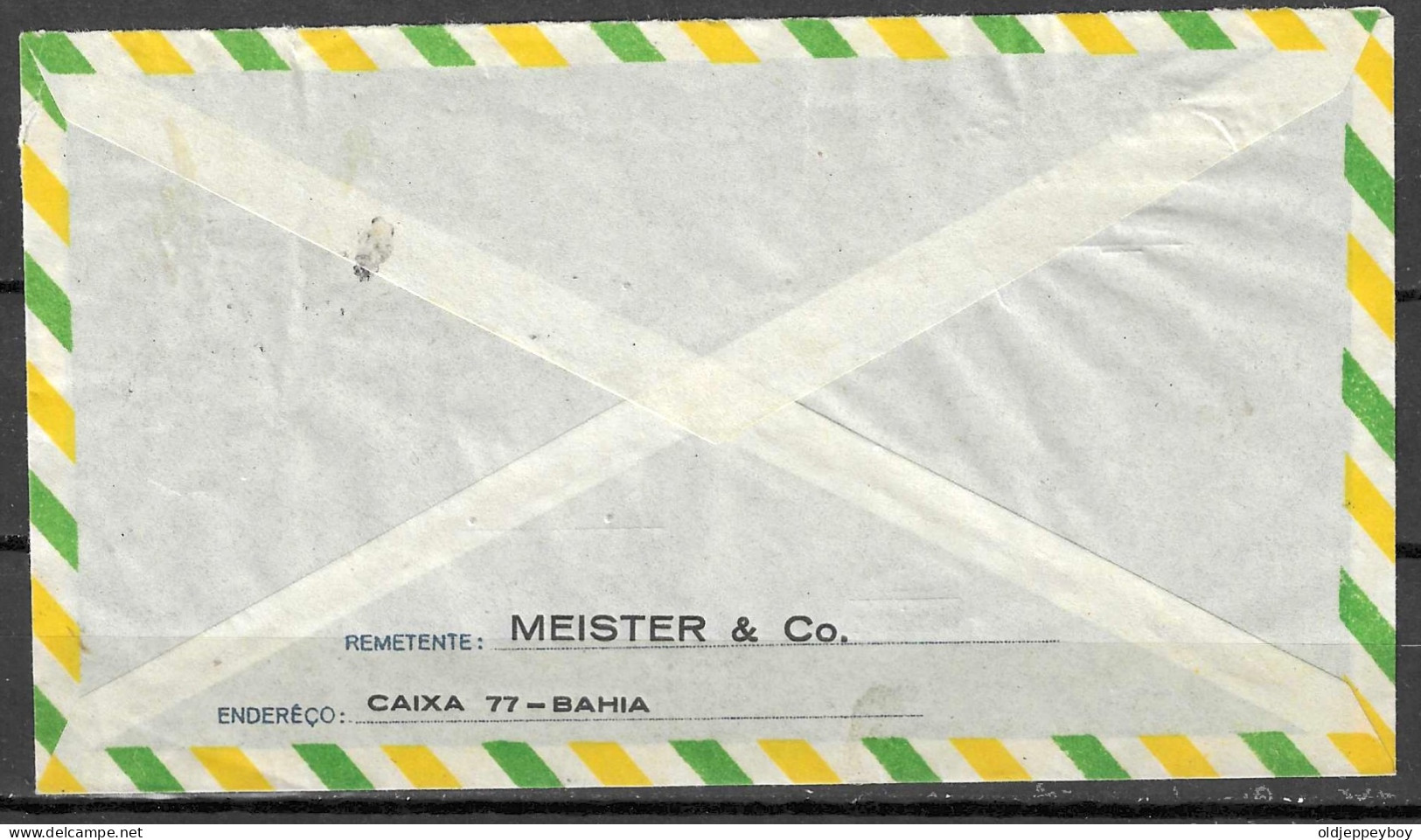 Brazil Brasil Cover Envelope Ca 1950s BAHIA MEISTER & CO  TO ST.GALL SUISSE  Switzerland - Brieven En Documenten