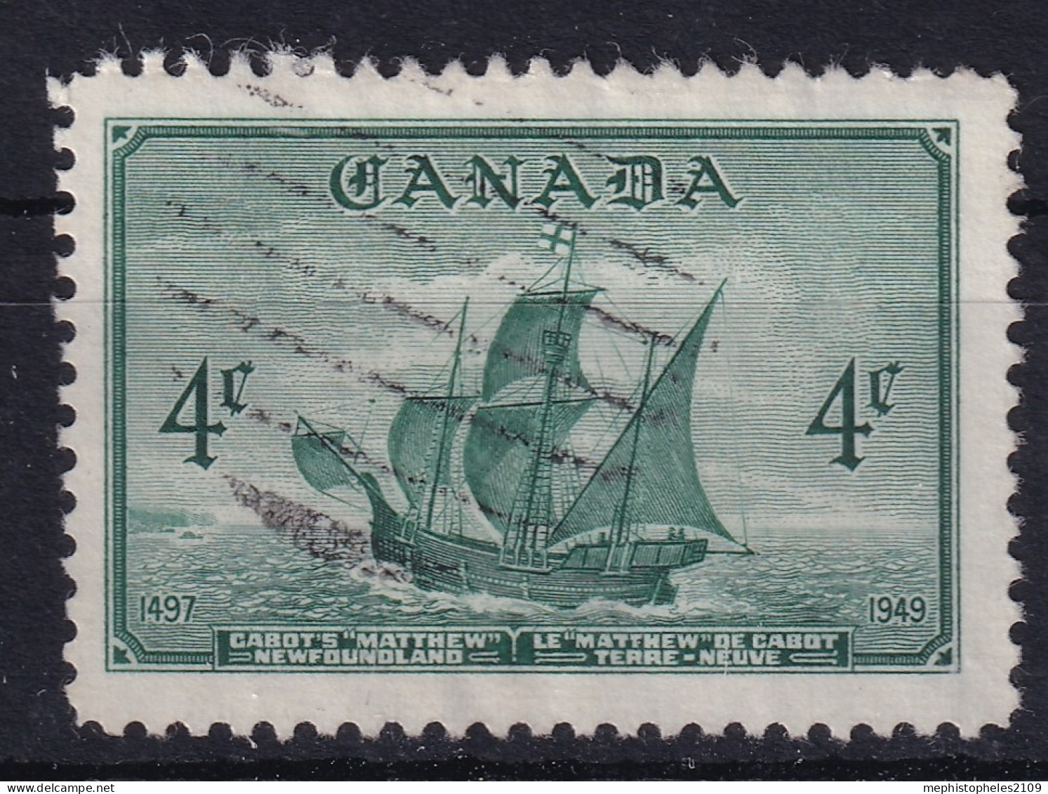 CANADA 1947 - Canceled - Sc# 282 - Used Stamps
