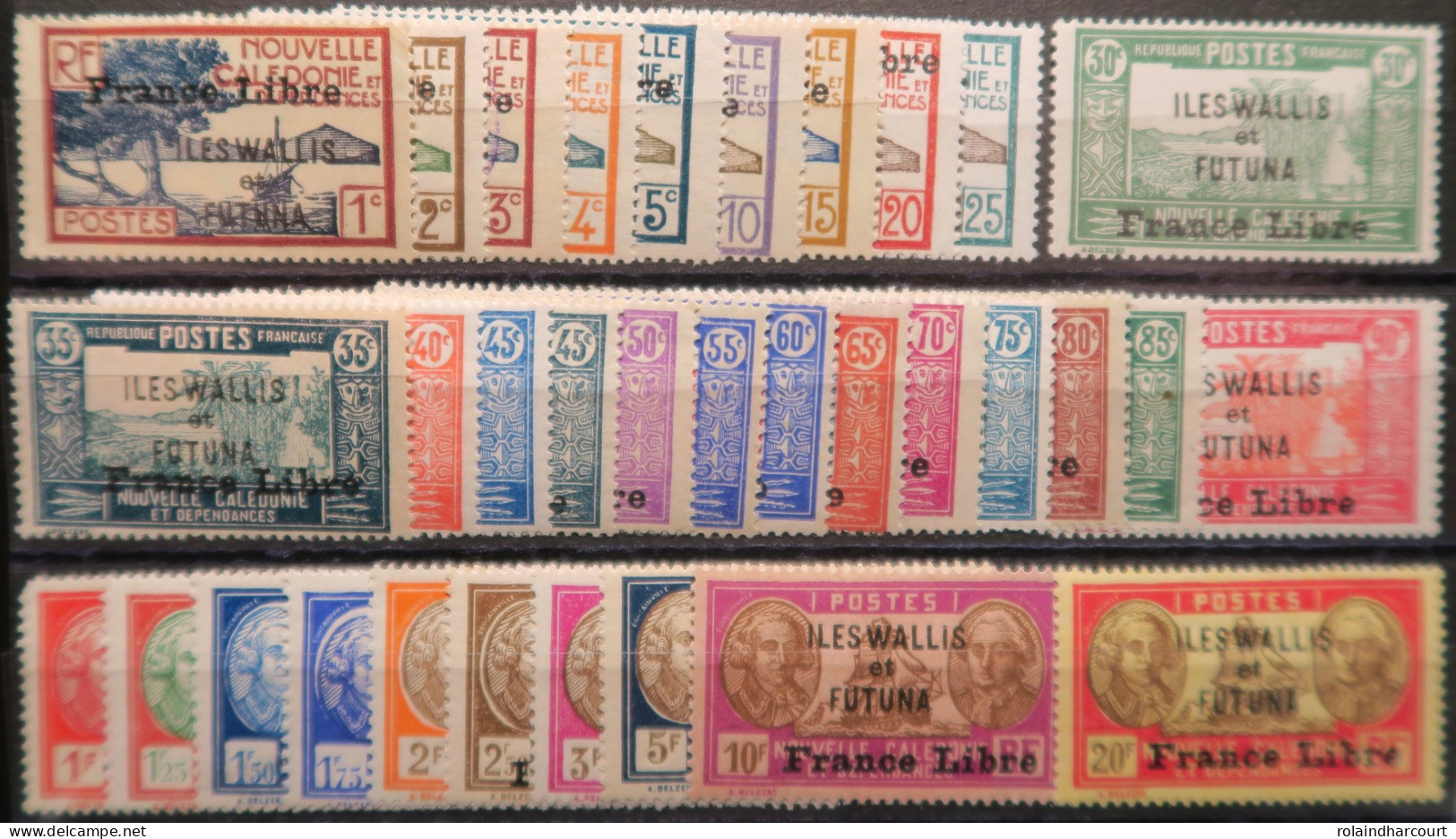 LP3991/148 - 1941 - WALLIS Et FUTUNA - " FRANCE LIBRE " - SERIE COMPLETE - N°92 à 124 NEUFS**/* - Cote (2020) : 860,00 € - Unused Stamps