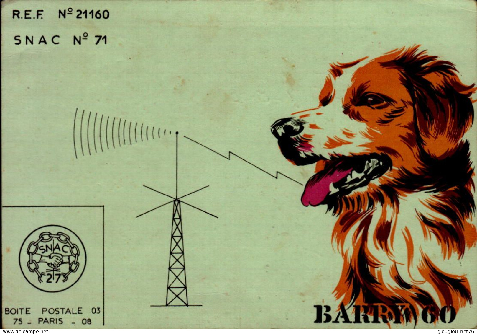 CARTE QSL..S N A C No71 ..BARRY 60    1970 - Radio