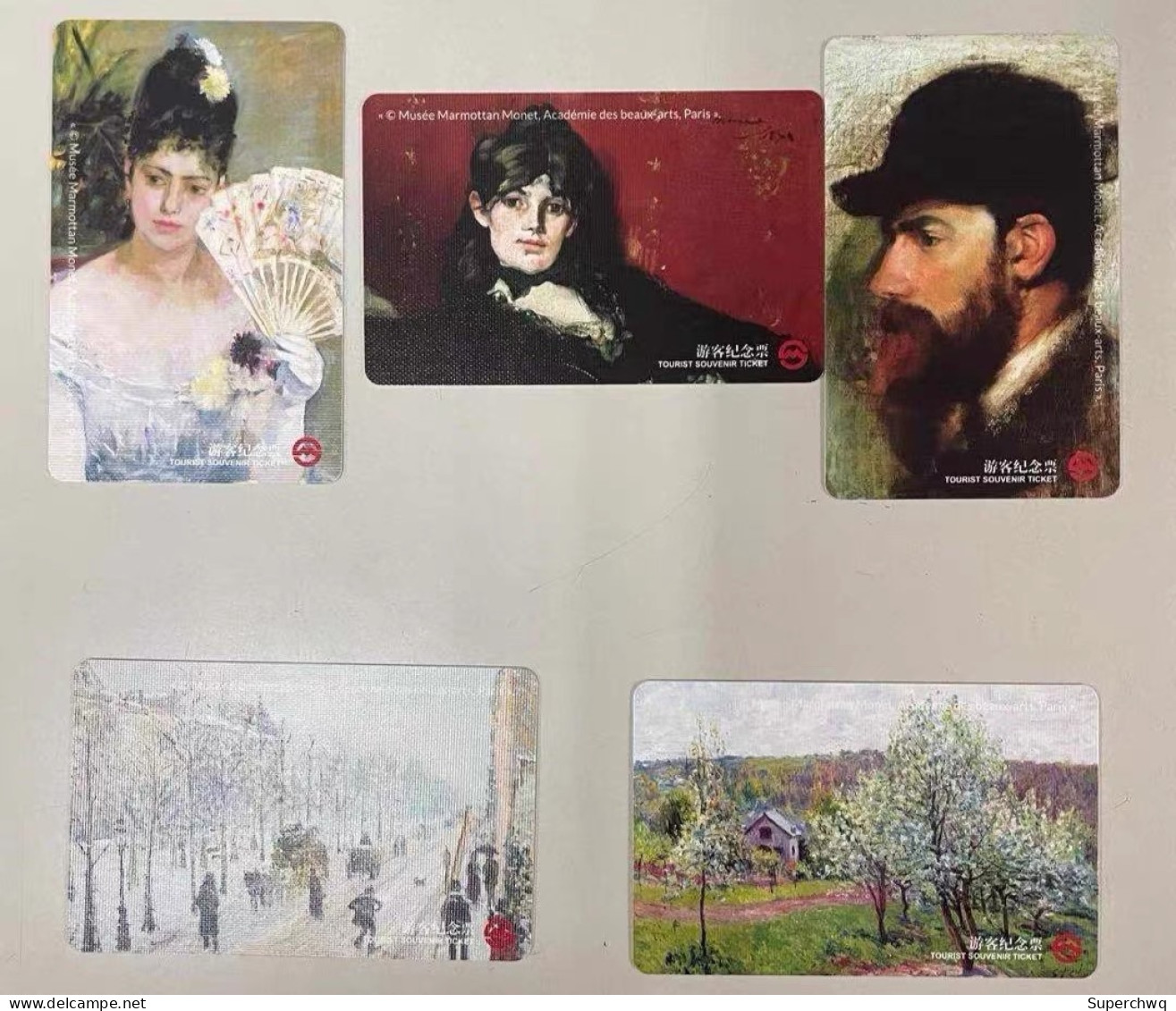 China Shanghai Subway Card: Monet And Impressionist Masters，5 Pcs - Monde