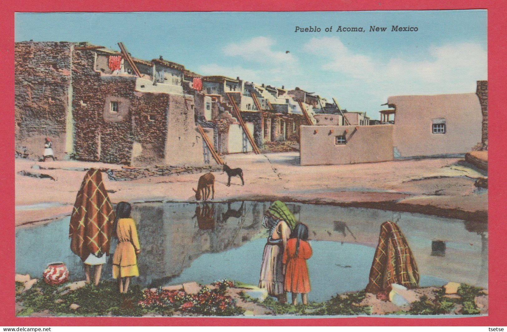 Indians Of The Southwest- The Young Indian Scout ( Recto ) & Pueblo Of Acoma, New Mexico ( Verso ) - America