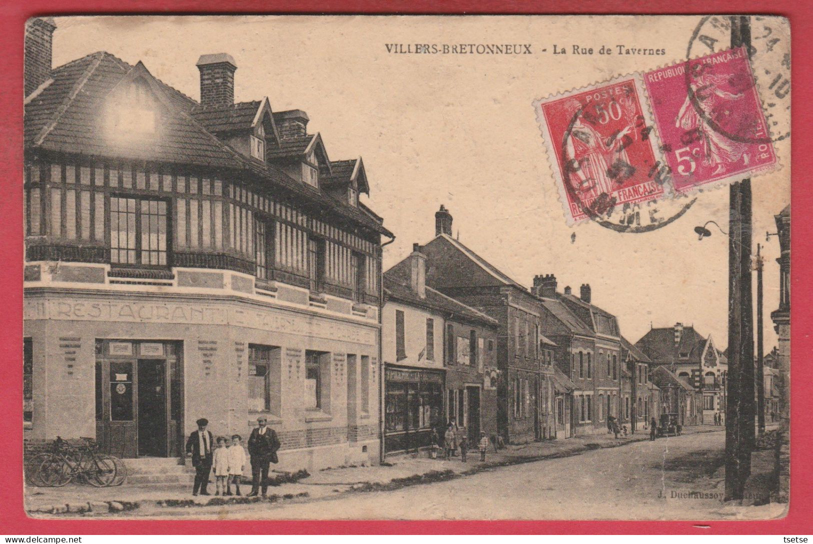 Villers-Bretonneux - La Rue Des Tavernes - 1937 (voir Verso ) - Villers Bretonneux