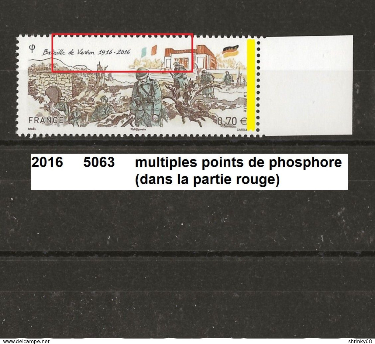 Variété De 2016 Neuf** Y&T N° 5063 éclats De Phosphore - Unused Stamps