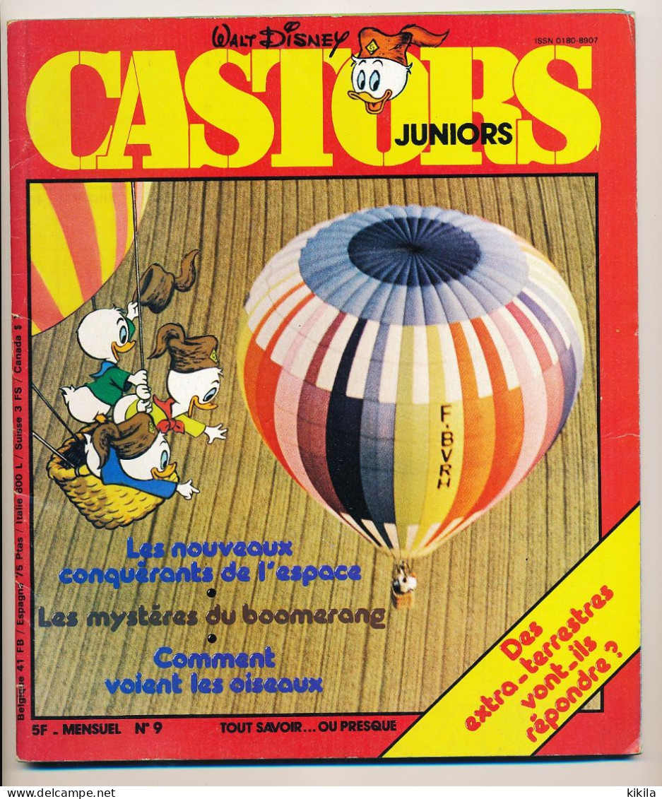 CASTORS JUNIORS Walt Disney Mensuel N° 9 Dépôt Légal 4ème Trimestre 1978 Les Montgolfières  Les Cerfs  Boomerang .. - Disney