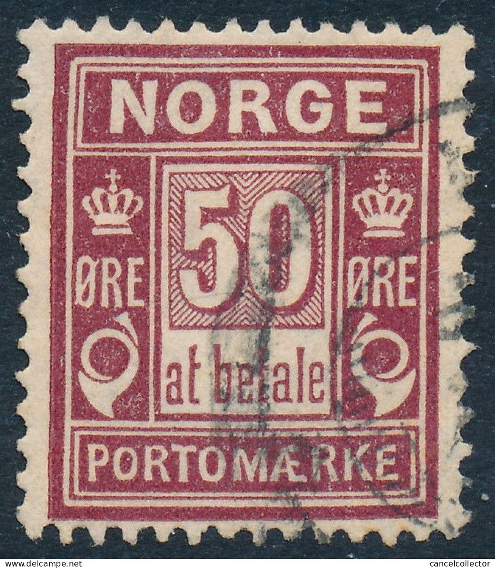 Norway Norvège Norge 1889: 50ø Carmine-brown Porto, Fine Used (DCNO-00126) - Used Stamps