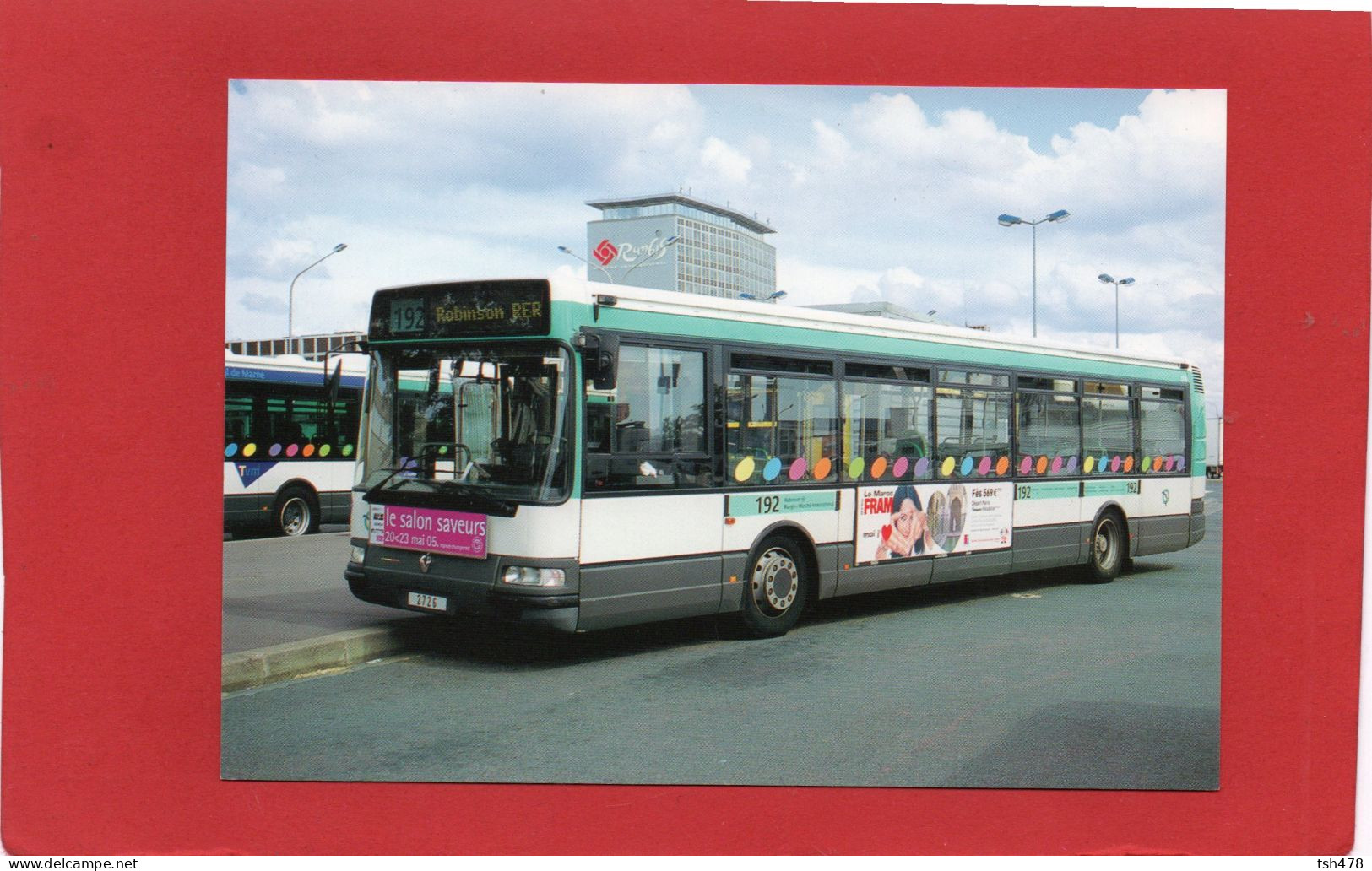 94---RUNGIS Terminus Du Marché D'intérêt National De Rungis--Autobus Agora SN° 2726 De La R.A.T.P--voir 2 Scans - Bus & Autocars