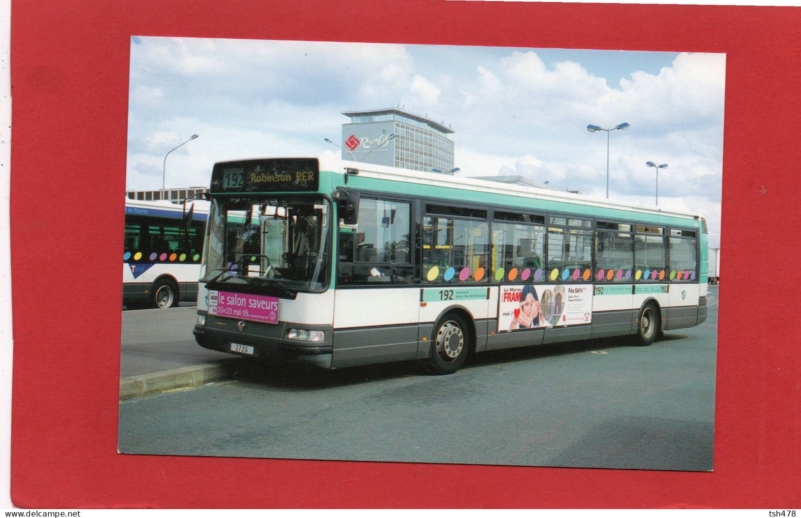 94---RUNGIS Terminus Du Marché D'intérêt National De Rungis--Autobus Agora S N° 2726 De La R.A.T.P--voir 2 Scans - Bus & Autocars