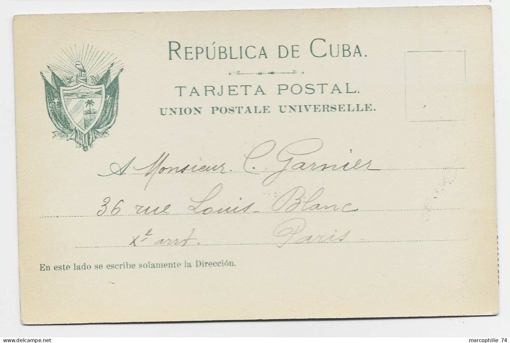 CUBA 2C CARTE MAXIMUM CARD MAX PALMIERS PALACIOS HAVANA CUBA 1904 - Cartes-maximum