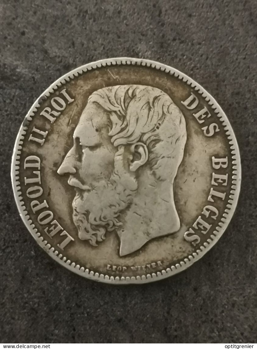 5 FRANCS ARGENT 1869 TRANCHE A LEOPOLD II BELGIQUE / BELGIUM SILVER - 5 Francs