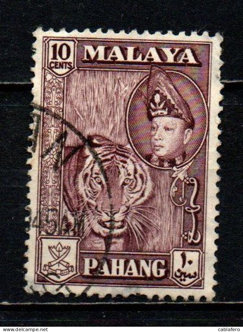 PAHANG - 1957 - TIGRE - TIGER - USATO - Pahang