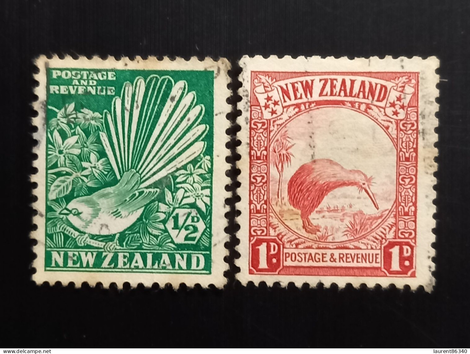 Nouvelle Zélande 1935 Second Pictorials  Faune/Oiseaux ½P  & 1P Used - Used Stamps