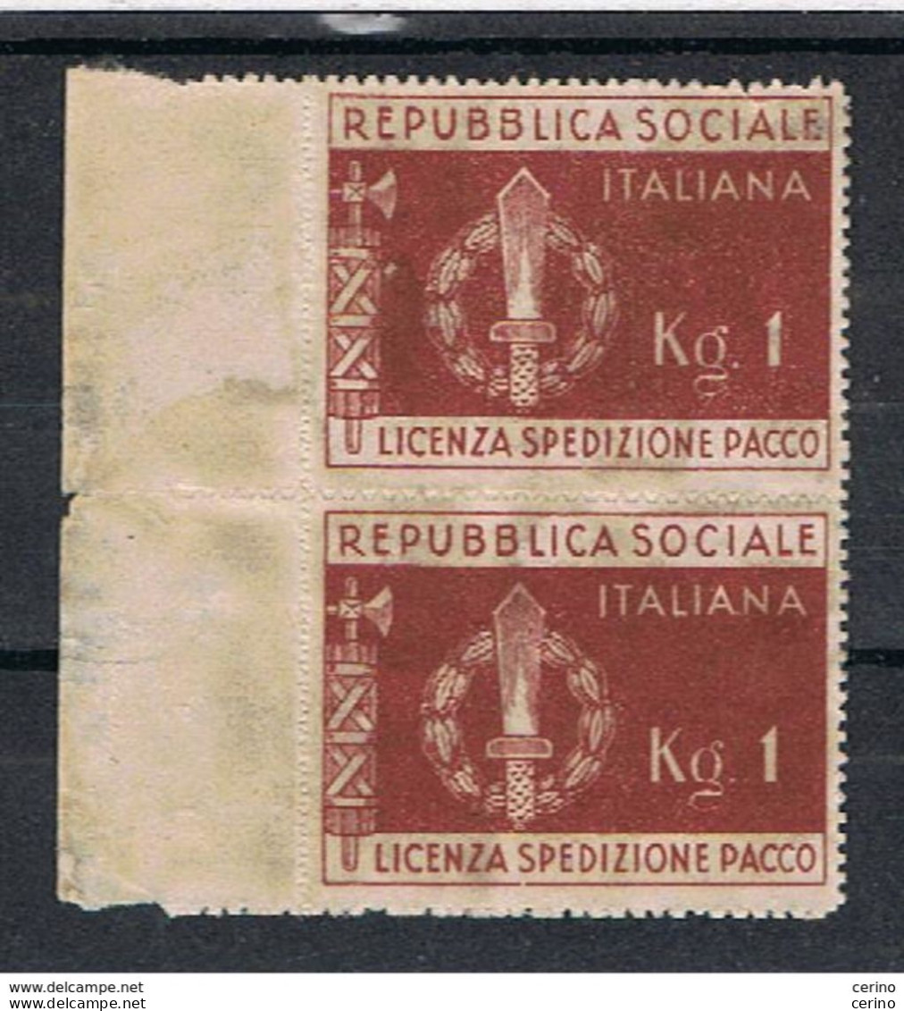 R.S.I.:  1944  FRANCHIGIA  MILITARE  -  BRUNO  ROSSO  COPPIA  S. G. -  SASS. 1 - Fiscaux