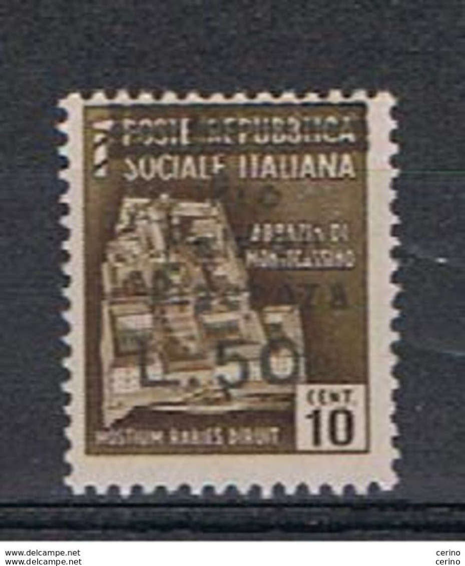 C.L.N.:  1944/45  SOPRASTAMPA  NON  UFFICIALE  -  PRO  PATRIA  PIACENZA  -  £. 50/ 10 C. BRUNO  N. - Comitato Di Liberazione Nazionale (CLN)