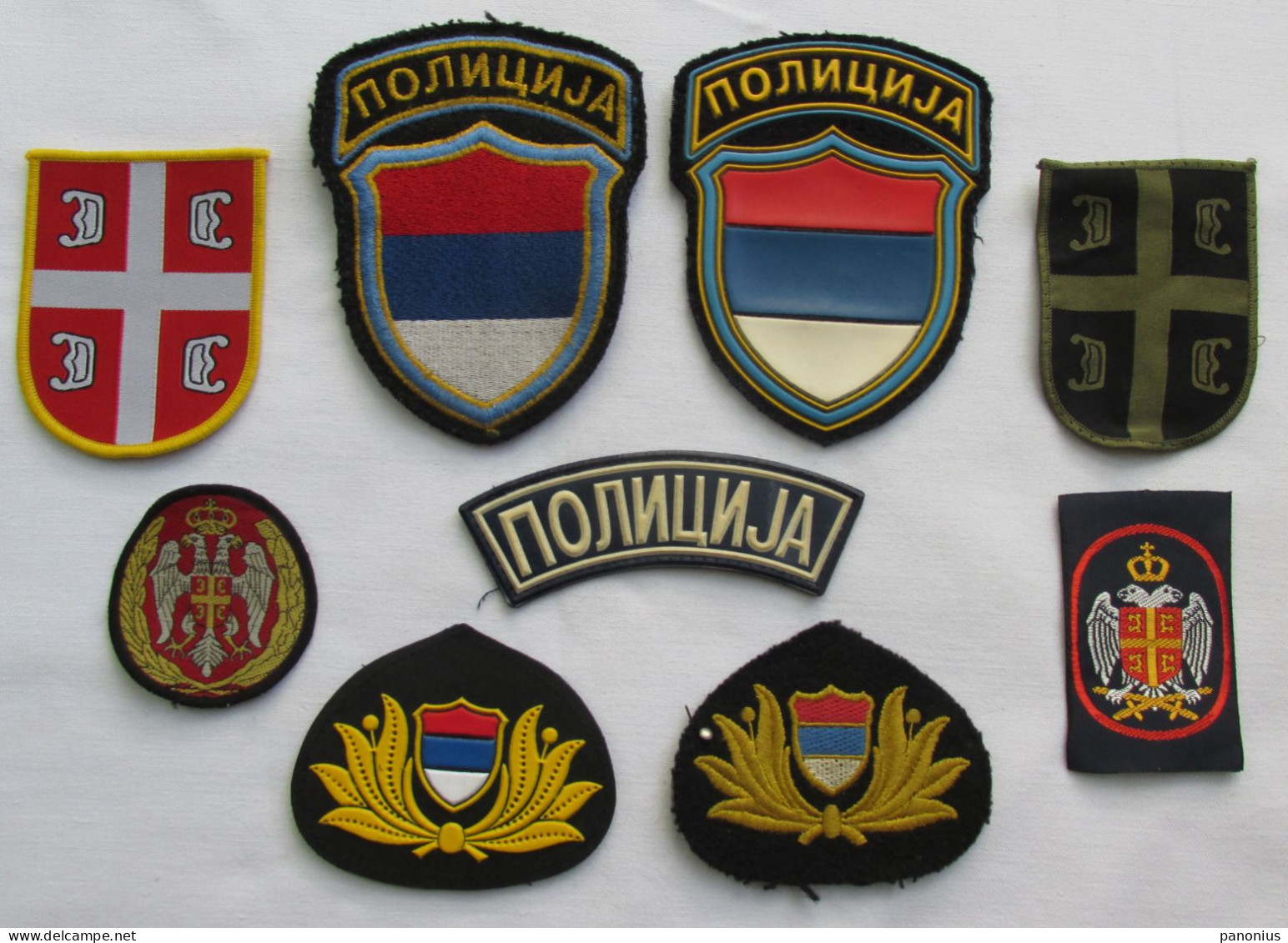 SERBIA / SRBIJA POLICE POLICIJA PATCH, 9 Pcs - Ecussons Tissu