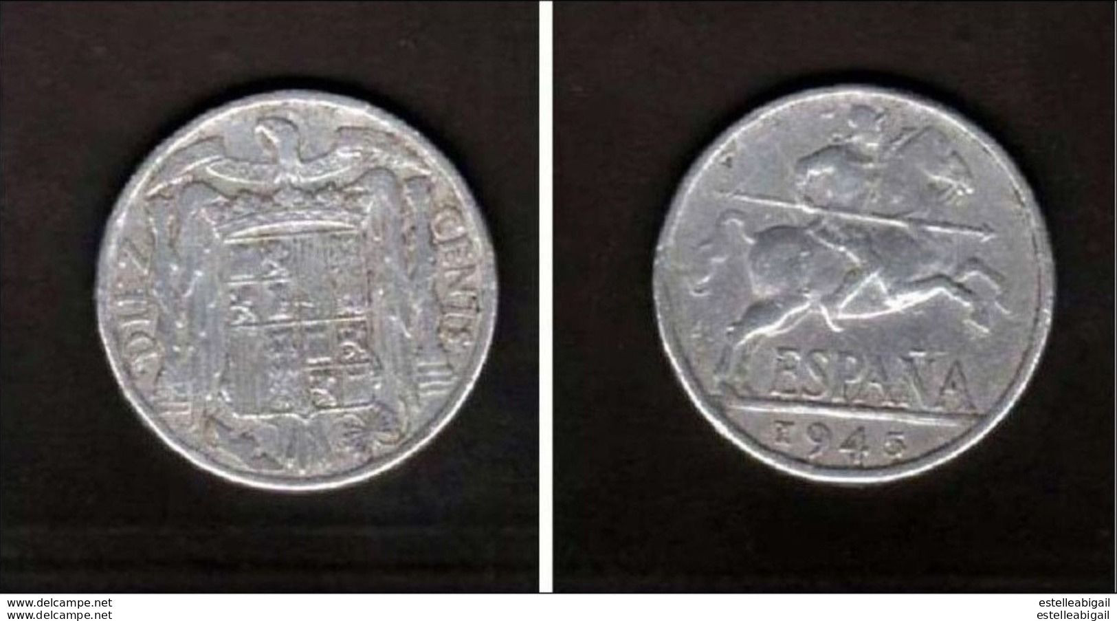 *  10C  Espana 1945    Thimonier 064  * - 10 Céntimos