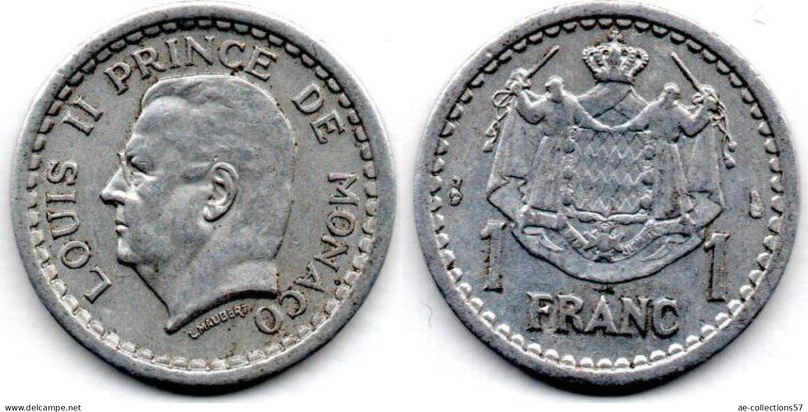 MA 24258 / Monaco 1 Franc 1943 TTB - 1960-2001 Franchi Nuovi