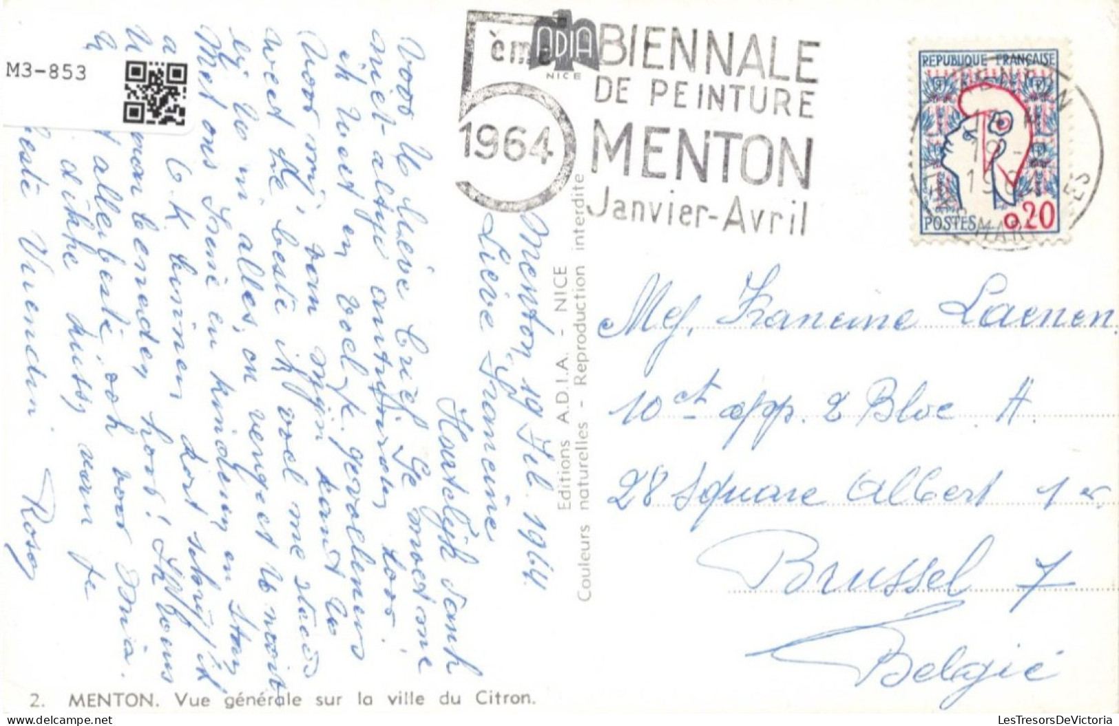 FRANCE - La Cote D'Azur - Menton - Vue Générale Sur La Ville Du Citron - Carte Postale Ancienne - Menton