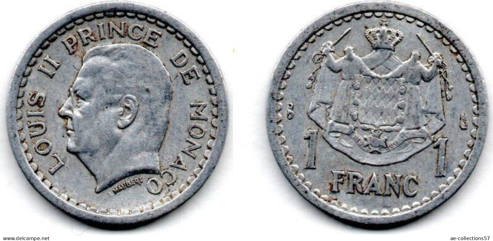 MA 24259 / Monaco 1 Franc 1943 TTB - 1960-2001 Nieuwe Frank