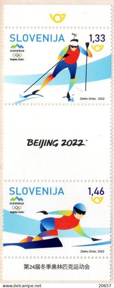 Slovenie Slovenija 1270/71 JO China - Invierno 2022 : Pekín