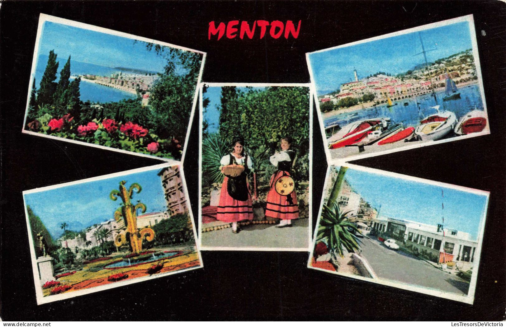 FRANCE - Menton - Cartemulti Vue - Souvenir De Menton - Colorisé - Carte Postale Ancienne - Menton