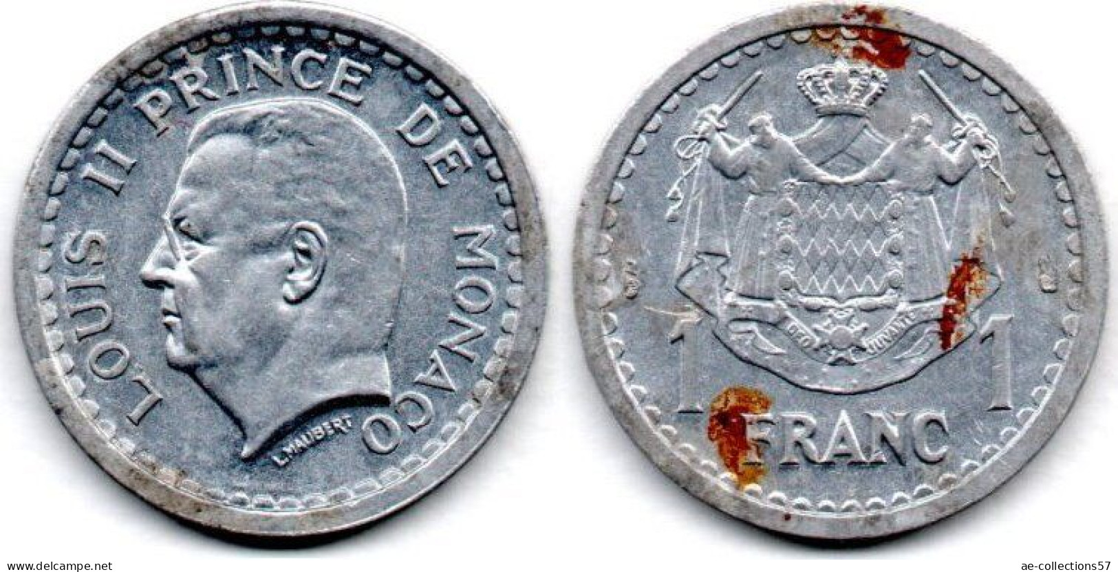 MA 24264 / Monaco 1 Franc 1943 - 1960-2001 New Francs