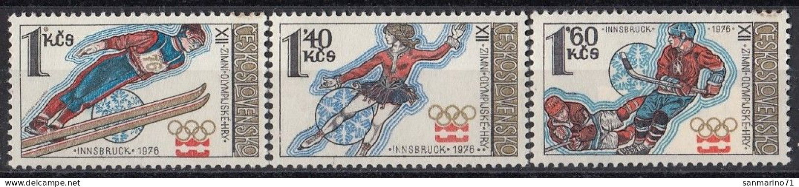 CZECHOSLOVAKIA 2305-2307,unused - Winter 1976: Innsbruck